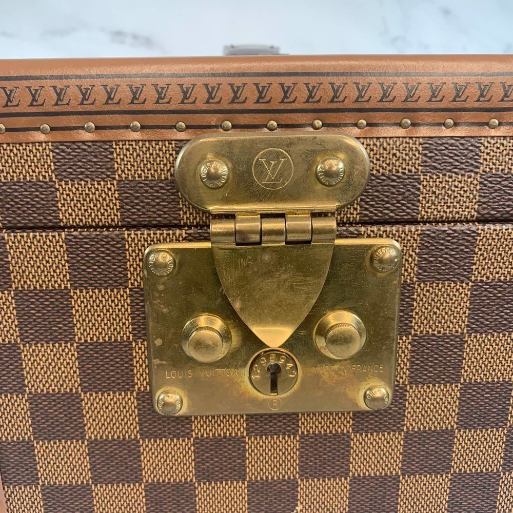 Louis Vuitton Damier Trunk Boite Flacons Ebene Beauty Case Monogram Train Vanity - Picture 4 of 13
